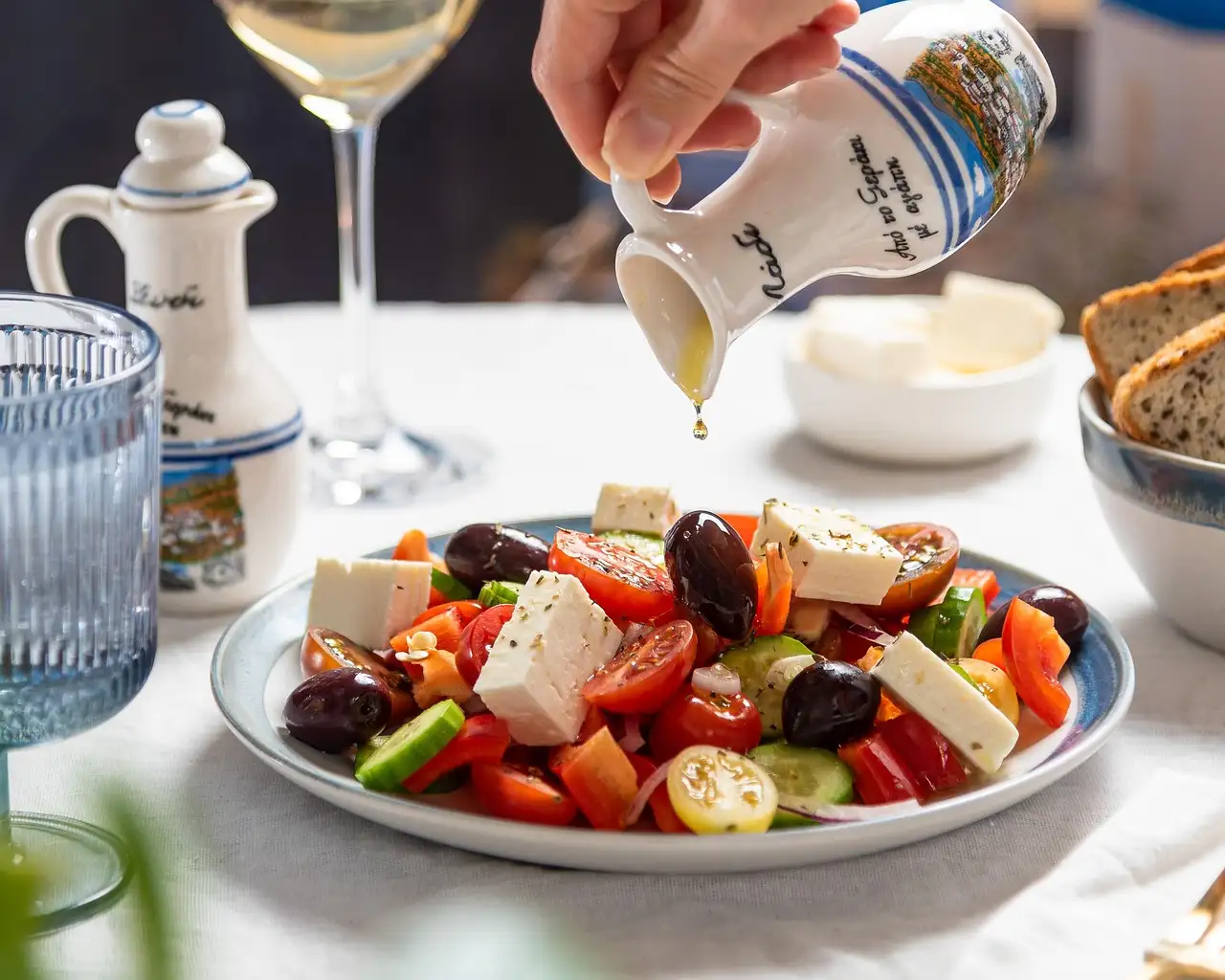 Frisse watermeloen salade