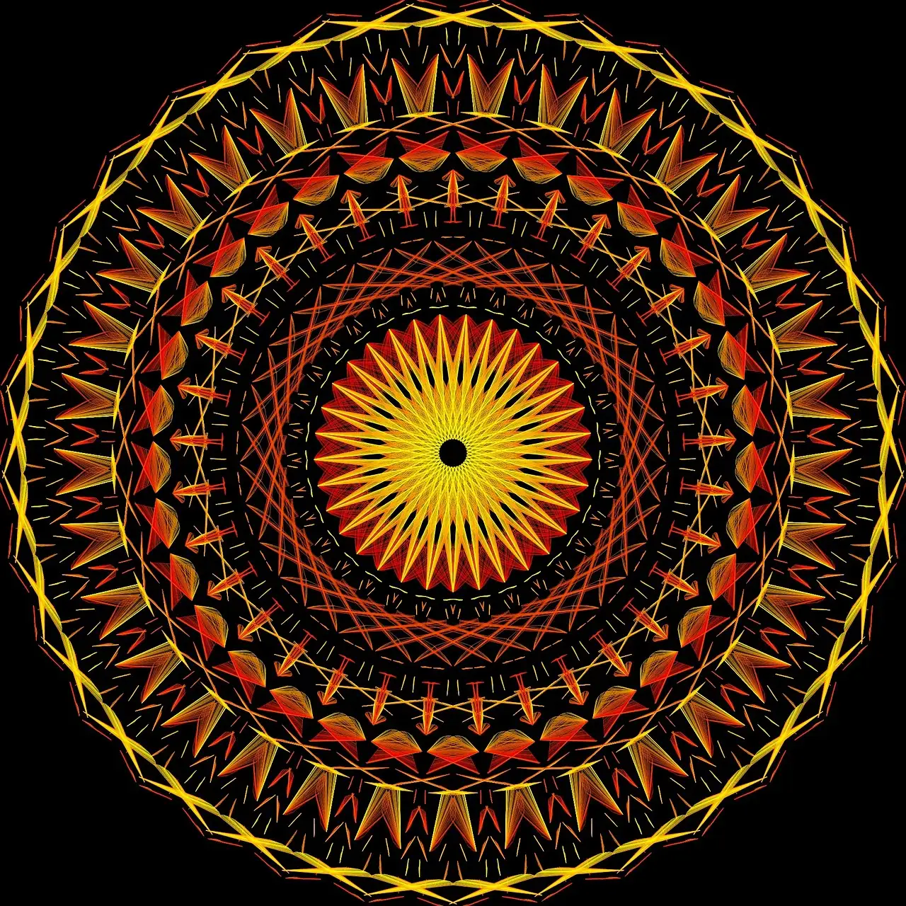 Meditatieve mandala tekenen