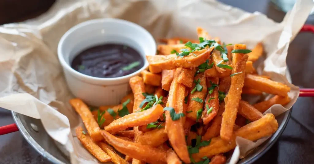 Zoete aardappel fries