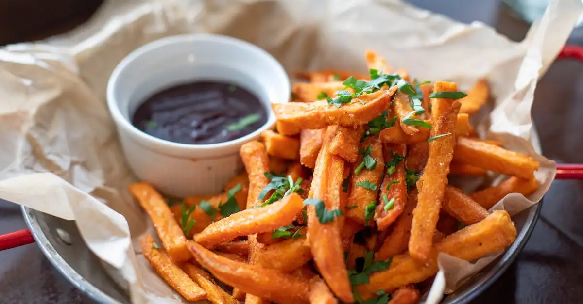 Zoete aardappel fries
